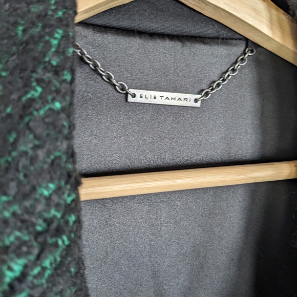 Elie Tahari Francis leather and tweed jacket - Picture 6 of 12